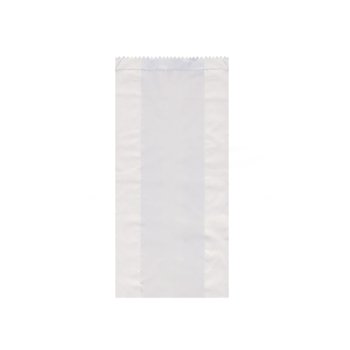 1000 Stk. Bäckerfaltenbeutel Papierfaltenbeutel weiß 15+7x42 cm
